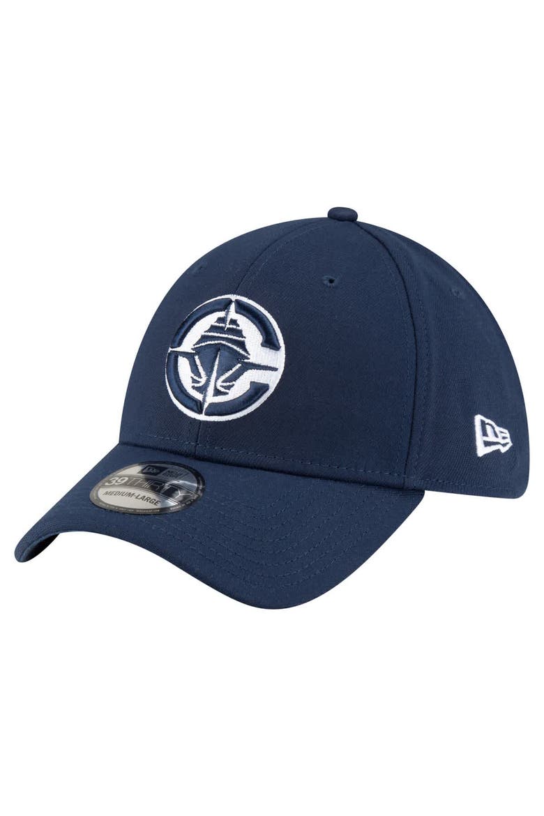 Men's New Era Navy LA Clippers Logo 39THIRTY Flex Hat, Main, color, Navy