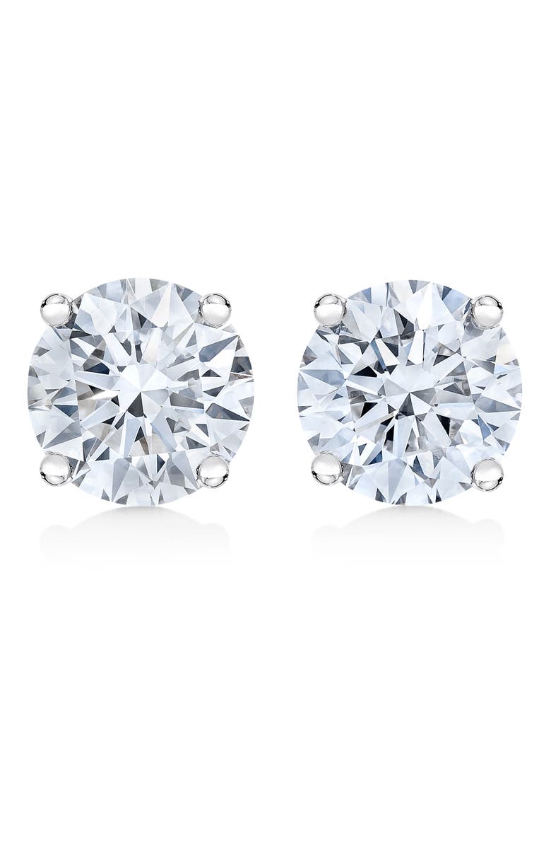 Haus of Brilliance IGI 14K White Gold 1/2 Cttw Lab Grown Diamond Stud Earrings, Main, color, White