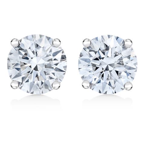 IGI 14K White Gold 1/2 Cttw Lab Grown Diamond Stud Earrings