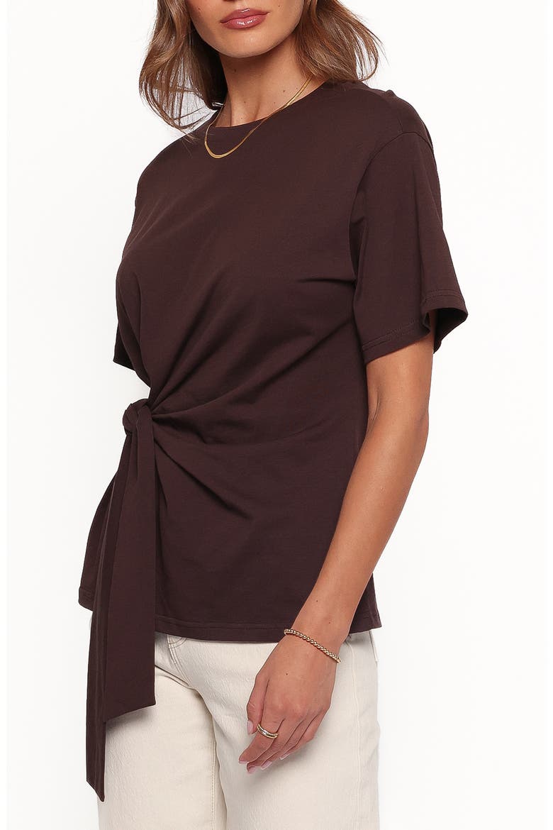 Devina Knot T-Shirt, Alternate, color, BROWN