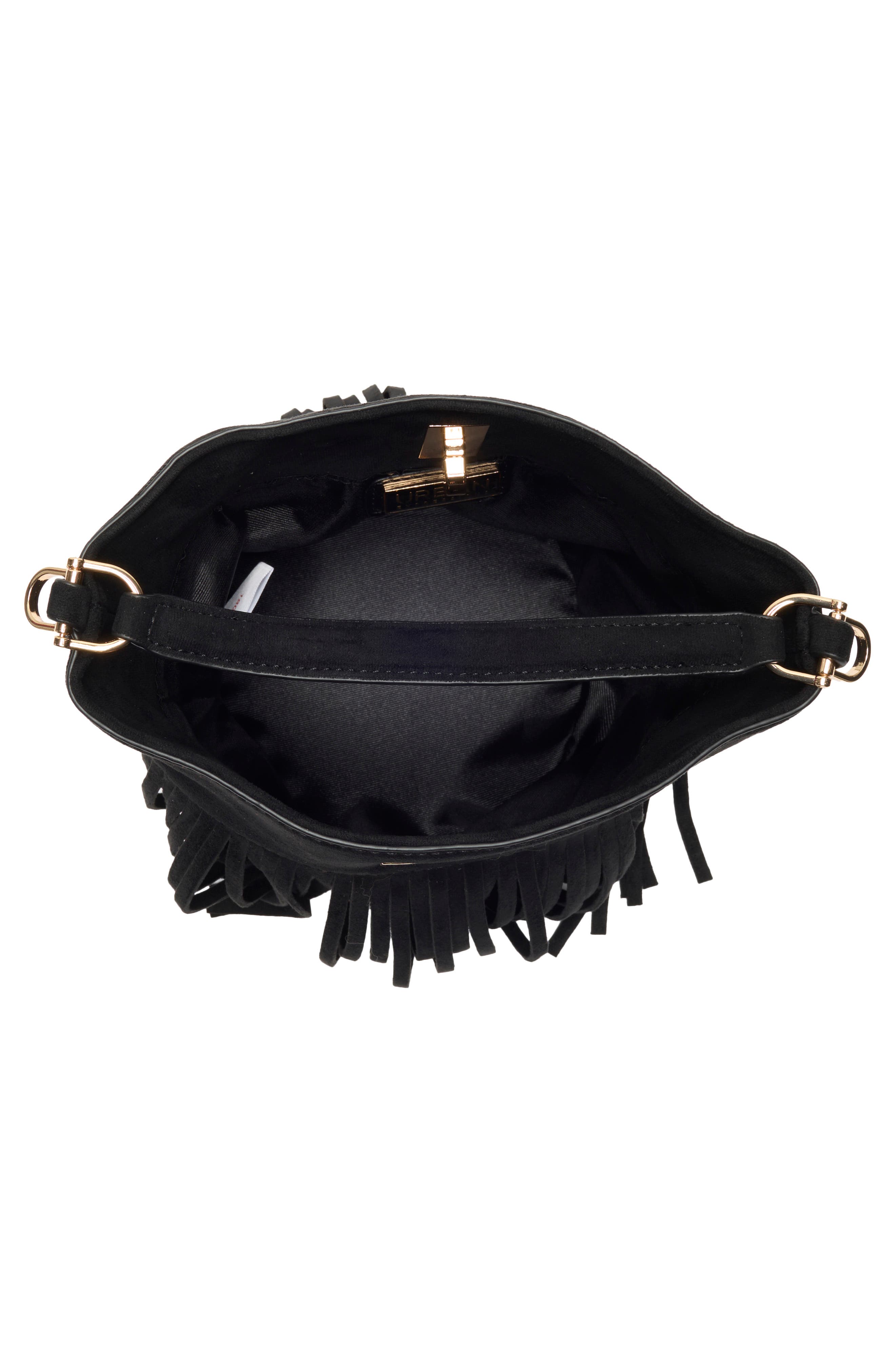 URBAN EXPRESSIONS HANDBAGS Fringed Crossbody Bag, Alternate, color, Black