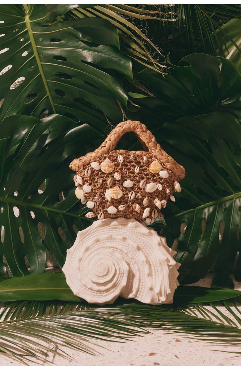 SIMONMILLER Raffia Shelly Bag, Alternate, color, Natural