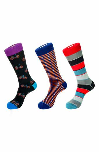 3-Pack Patterned Crew Socks