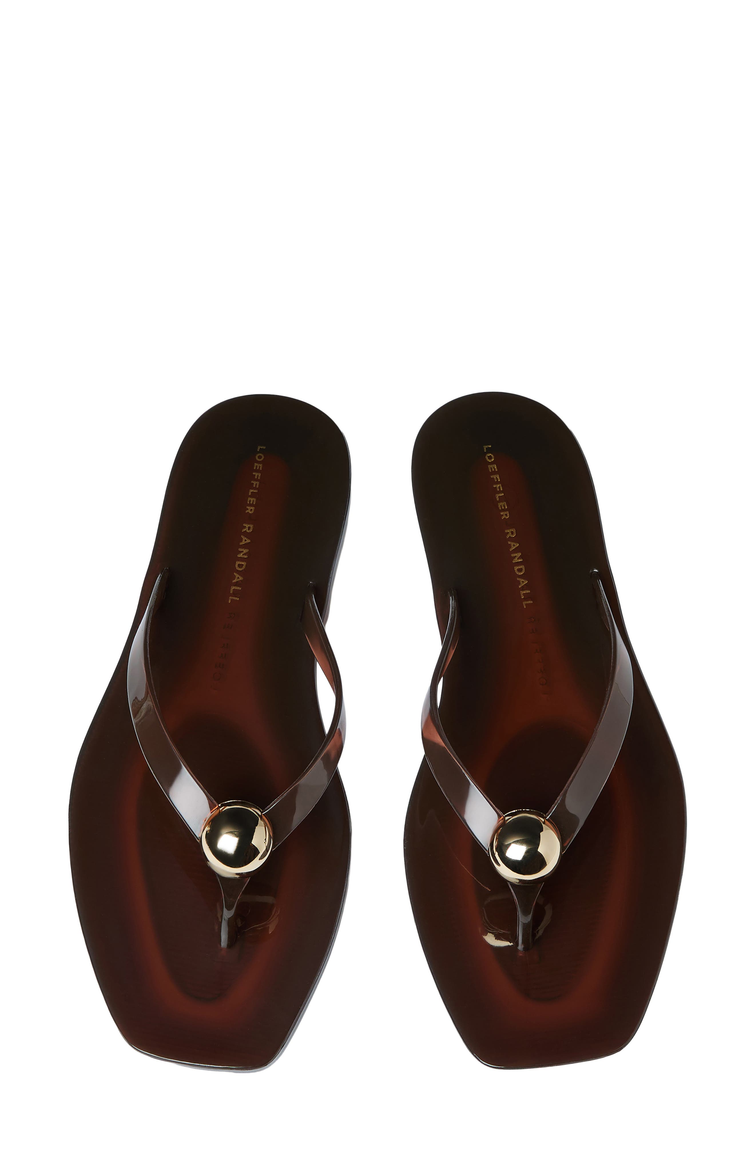 Loeffler Randall Jovie Jelly Flip Flop, Alternate, color, Brown
