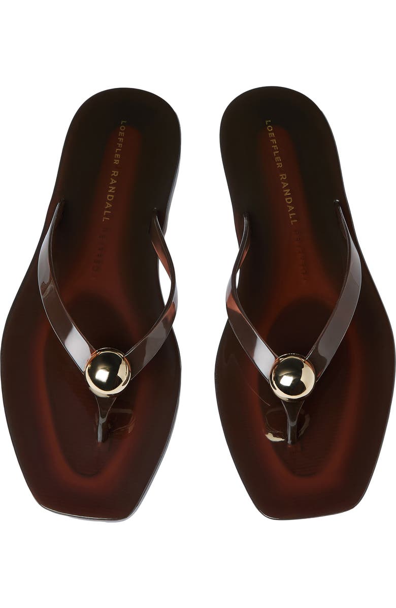 Loeffler Randall Jovie Jelly Flip Flop, Alternate, color, Brown
