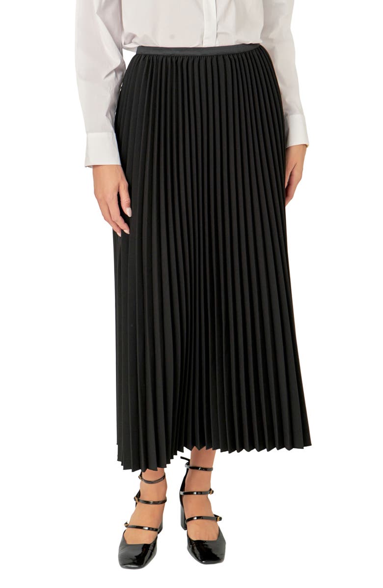 English Factory Pleated Midi Skirt, Main, color, 