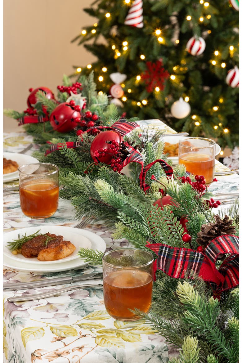 6ft Christmas Berry & Pinecone Floral Garland, Alternate, color, Red