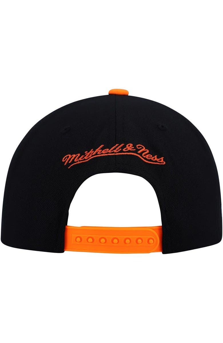 Mitchell & Ness Men's Mitchell & Ness Black/Orange Philadelphia Flyers Vintage Script Snapback Hat, Alternate, color, 