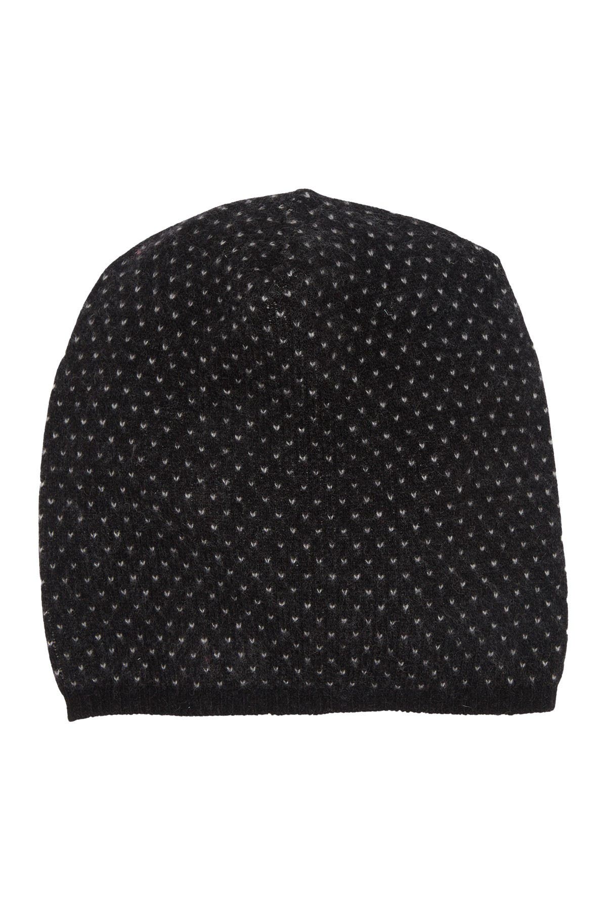 Portolano Slouchy Patterned Cashmere Beanie