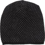 Portolano Slouchy Patterned Cashmere Beanie