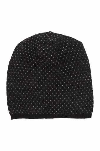 Portolano Slouchy Patterned Cashmere Beanie