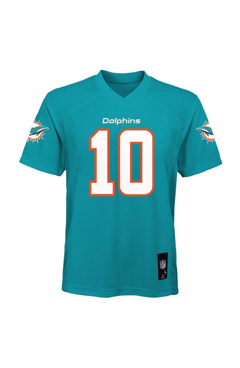 Outerstuff Youth Tyreek Hill Aqua Miami Dolphins Replica Player Jersey, Alternate, color, Aqua