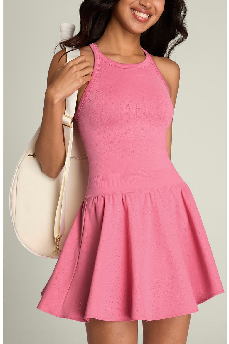 On the Daily Perforated Minidress, Alternate, color, CHATEAU PINK