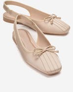 Prologue Shoes Zelvia Bow Slingback Ballet Flat
