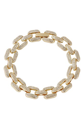Adornia Pavé Crystal Chain Bracelet In Gold