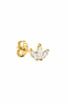 Marquise Leaf Cubic Zirconia Stud Earrings