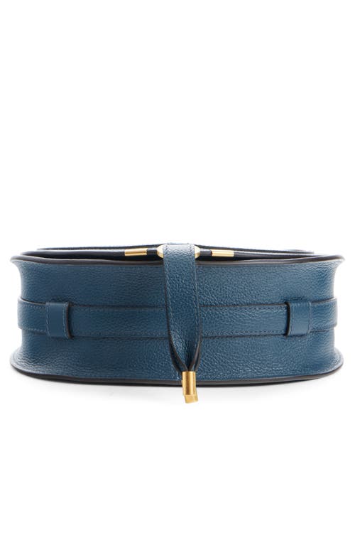 Chloé Large Marcie Leather Crossbody Bag In Blue