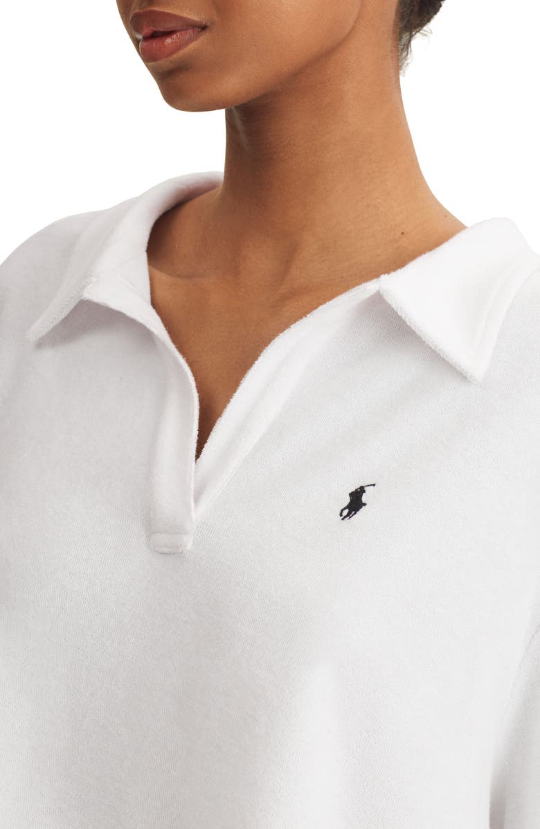 Polo Ralph Lauren Terry Polo Shirt & Shorts Cover-Up Set, Alternate, color, White