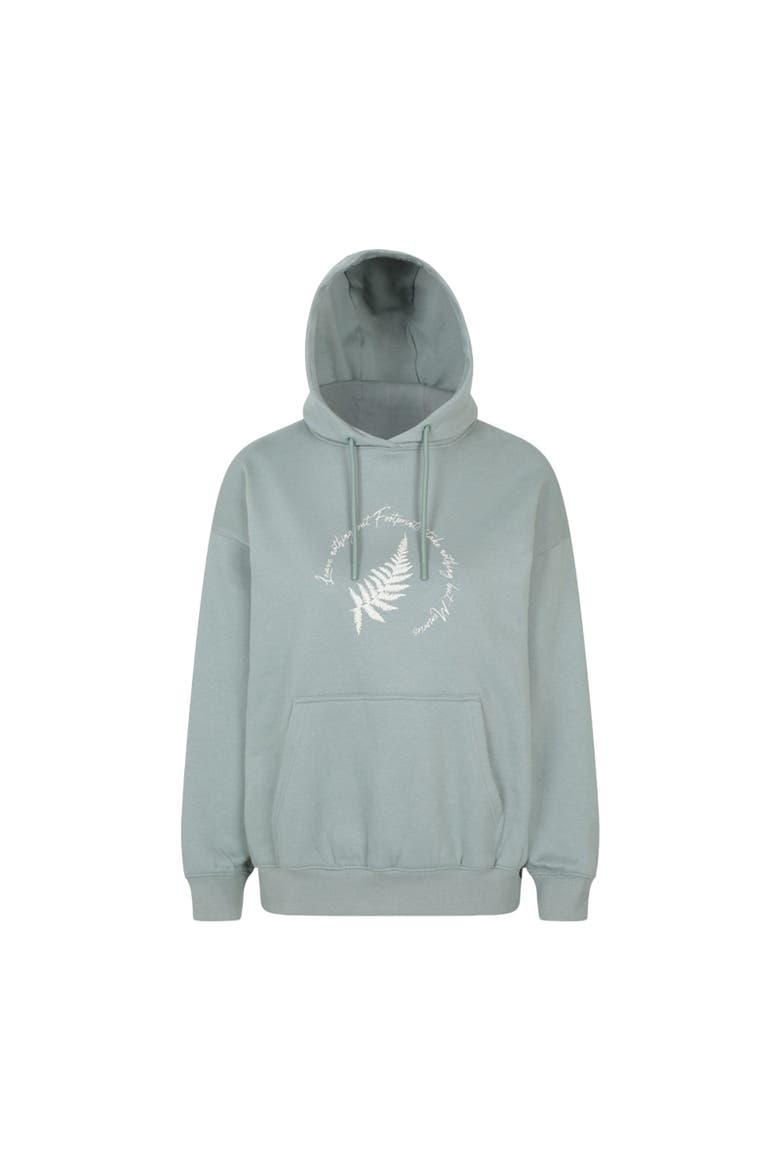 Fern Slogan Relaxed Fit Hoodie, Main, color, Khaki Green