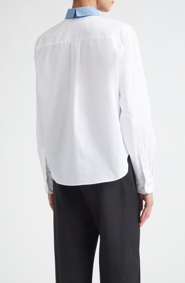 Marni Embroidered Pocket Button-Up Baby Shirt, Alternate, color, 00W01lily White