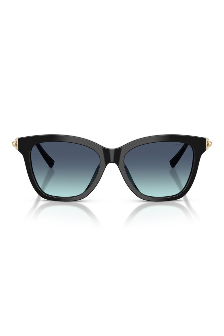 54mm Gradient Square Sunglasses, Main, color, BLACK / AZURE GRADIENT BLUE