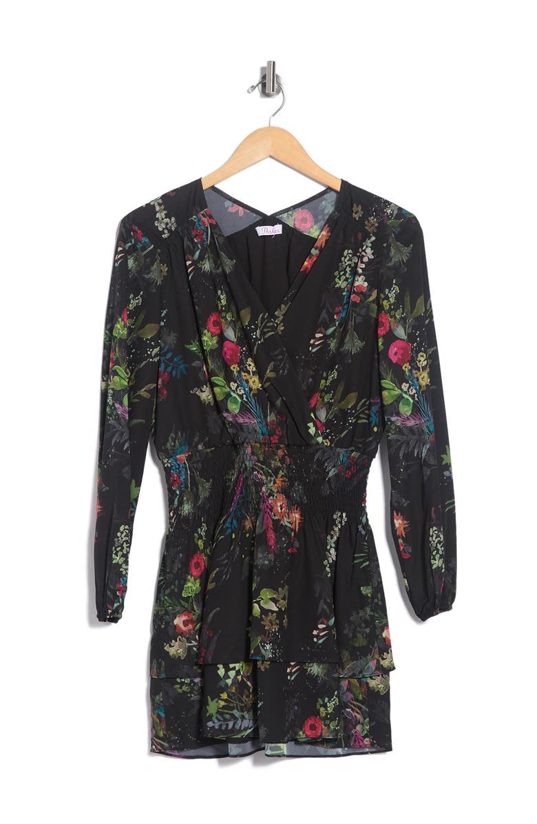 Parker Wrap Front Long Sleeve Smocked Dress, Alternate, color, 