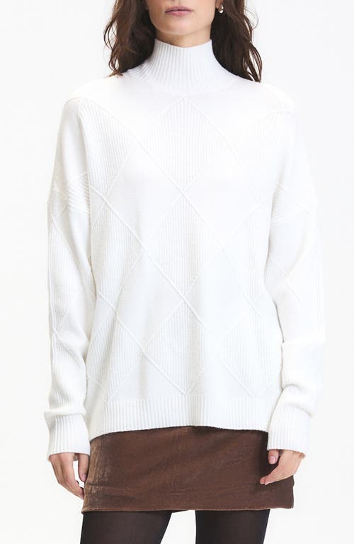 Deluc Asher Textured Mock Neck Sweater In Neutral