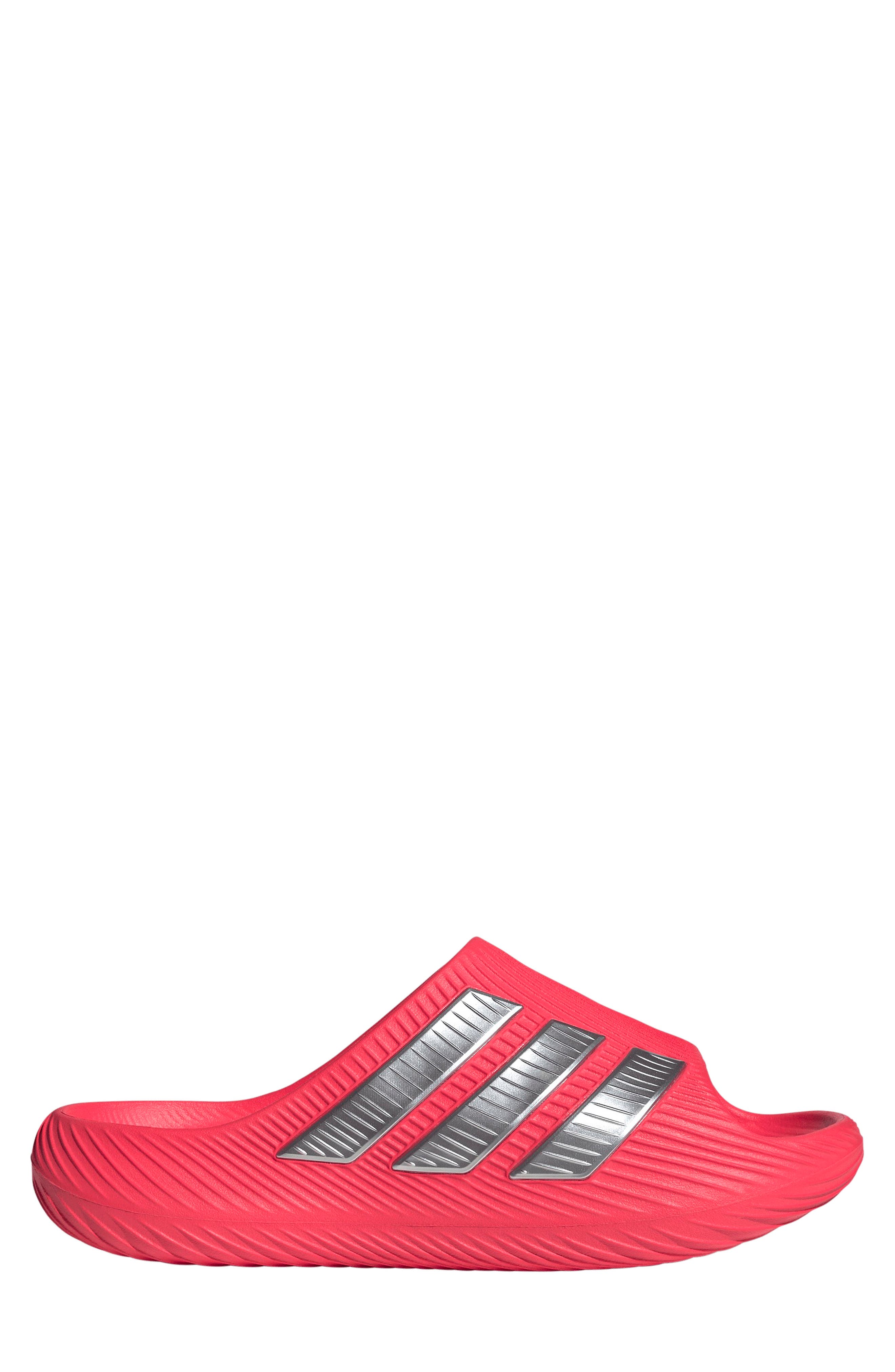 Gender Inclusive Purechill Slide Sandal, Alternate, color, RED/ METALLIC GREY