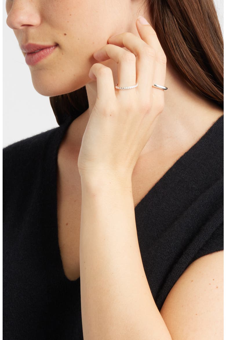 Demi Fine Set of 2 Rings, Alternate, color, STERLING SILVER PLATED