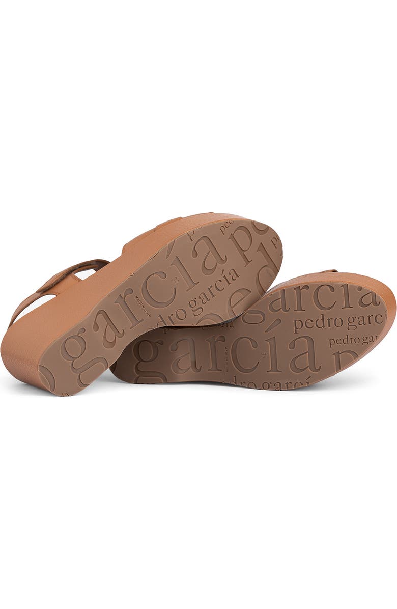 Pedro Garcia Delta Platform Wedge Sandal, Alternate, color, Tan