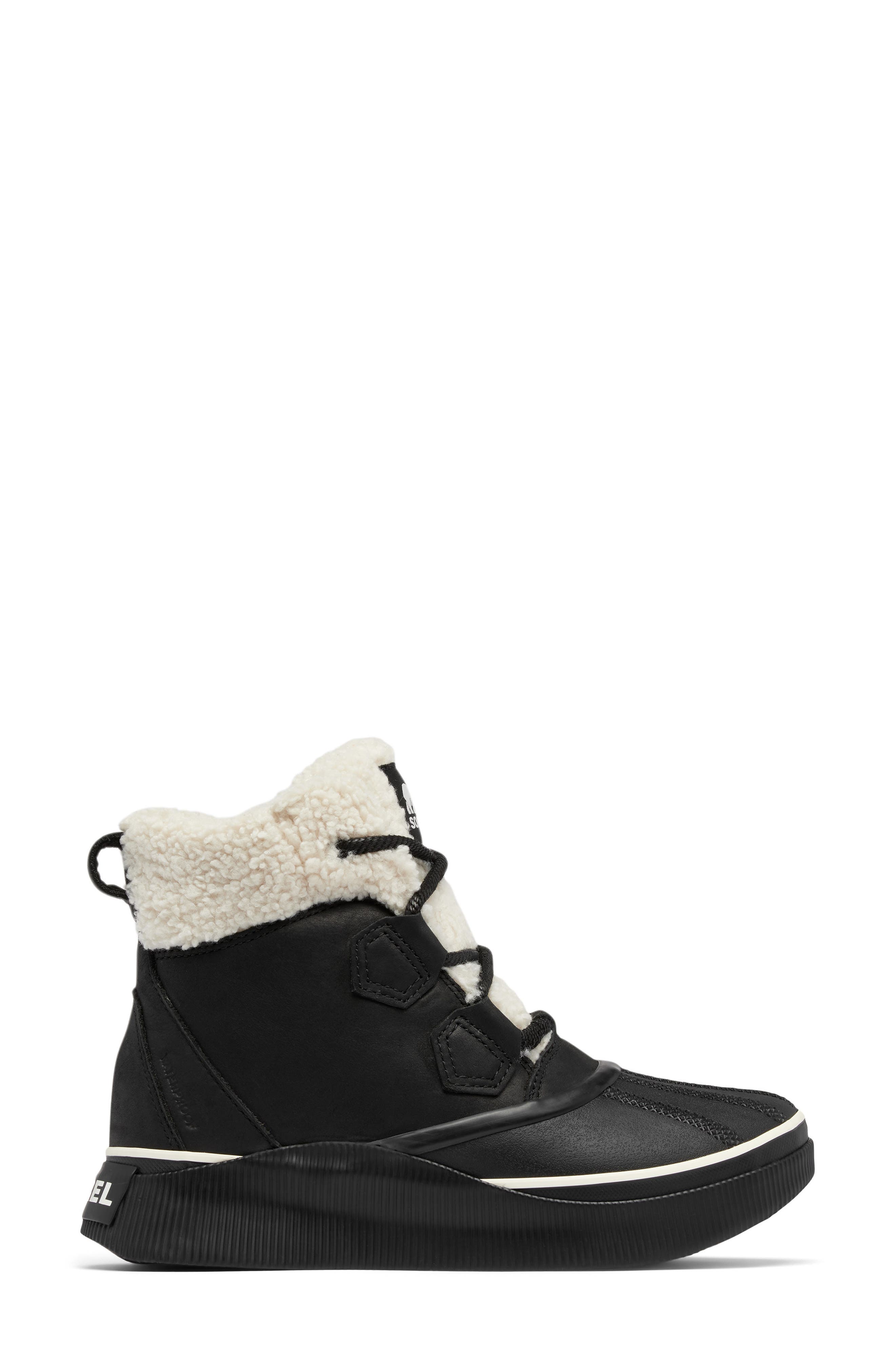 SOREL Out N About IV Chillz Waterproof Duck Boot, Alternate, color, Black/ Chalk
