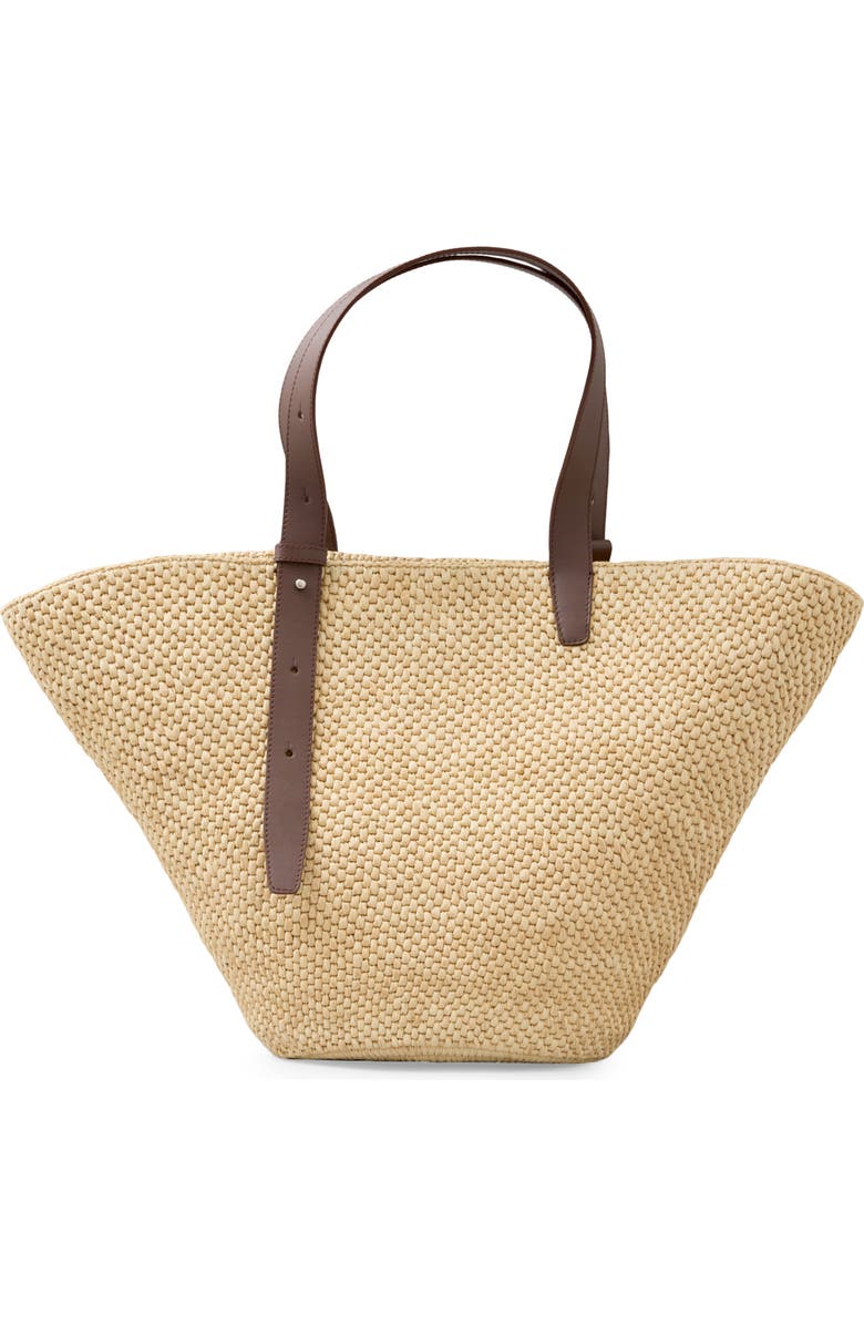 Lié Studio The Large Bianca Woven Raffia Tote, Main, color, Natural