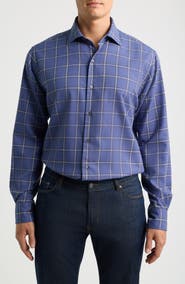 Peter Millar Preston Performance Flannel Button-Up Shirt