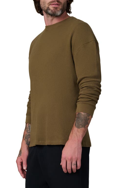 Joe's Waffle Monogram Long Sleeve T-shirt In Green