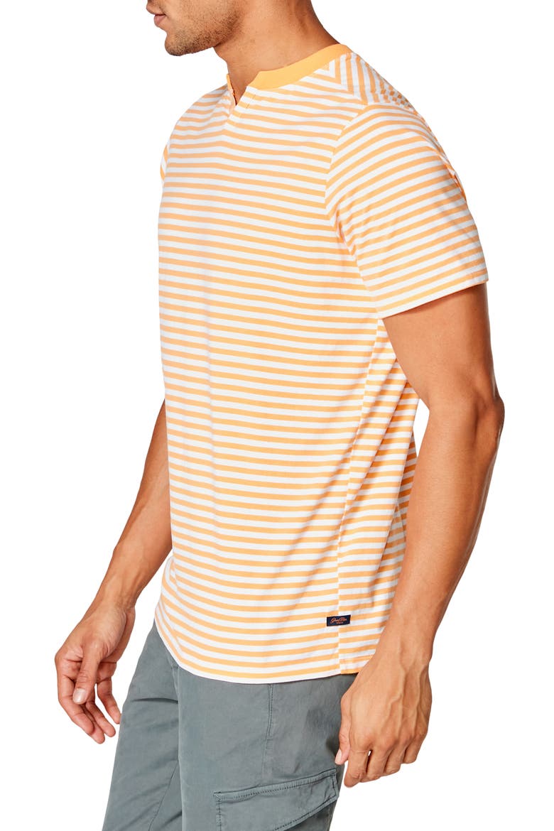 Slim Fit Stripe Razor V-Notch T-Shirt, Alternate, color, BLAZING ORANGE