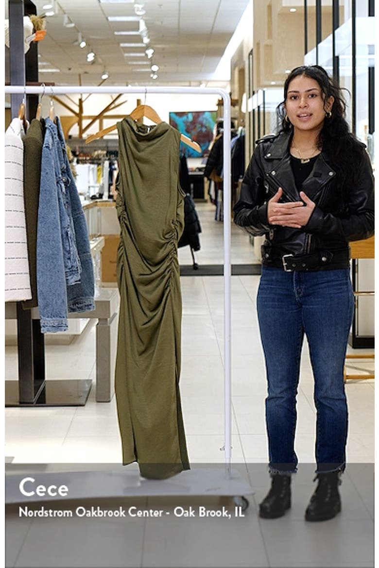 The Ayla Ruched Satin Midi Dress video