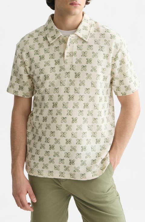 Relaxed Fit Geometric Polo
