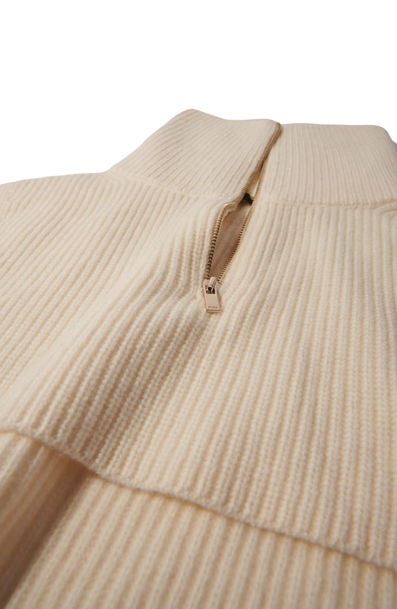 maje Cashmere/wool zip-up neck warmer, Alternate, color, 