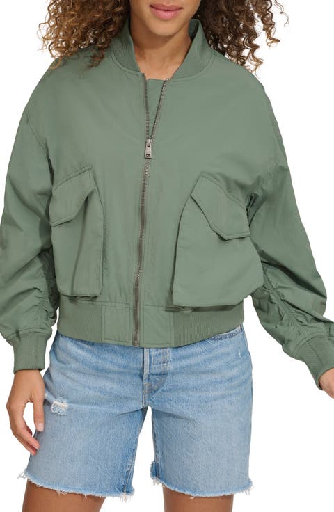 Techy Nylon Bomber Jacket