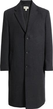Open Edit Wool Blend Melton Overcoat