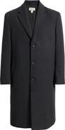 Open Edit Wool Blend Melton Overcoat