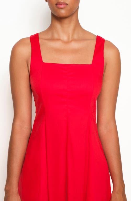 The Lulo Project Sea Stretch Cotton Midi Dress In Red