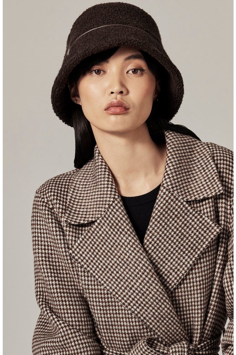 Seda Wool Blend Bucket Hat, Alternate, color, CHOCOLATE