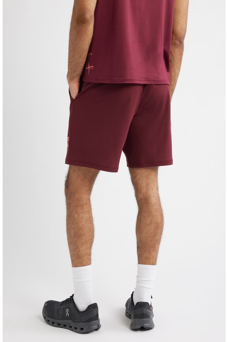 Tempo 777 Enjoy Comfort Comfort Fleece Sweat Shorts, Alternate, color, MERLOT