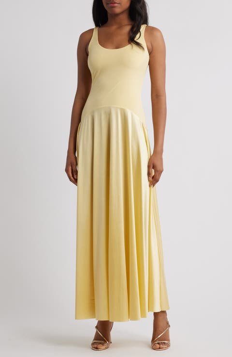 Curved Waist Maxi Dress