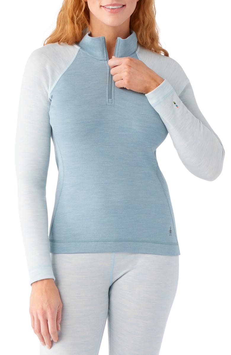 Smartwool Classic Thermal Quarter Zip Merino Wool Base Layer Top, Main, color, 