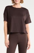 90 DEGREE BY REFLEX Super Soft Deluxe Boxy Cropped T-Shirt