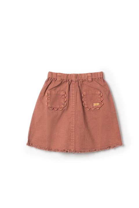 Woven Denim Scallop Skirt (Toddler, Little Kid & Big Kid)