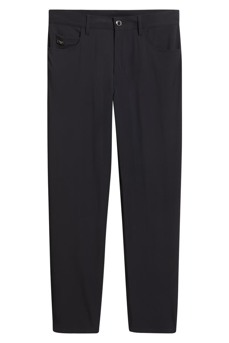 Techno Five-Pocket Straight Leg Stretch Twill Pants, Alternate, color, SOLID BLUE NAVY