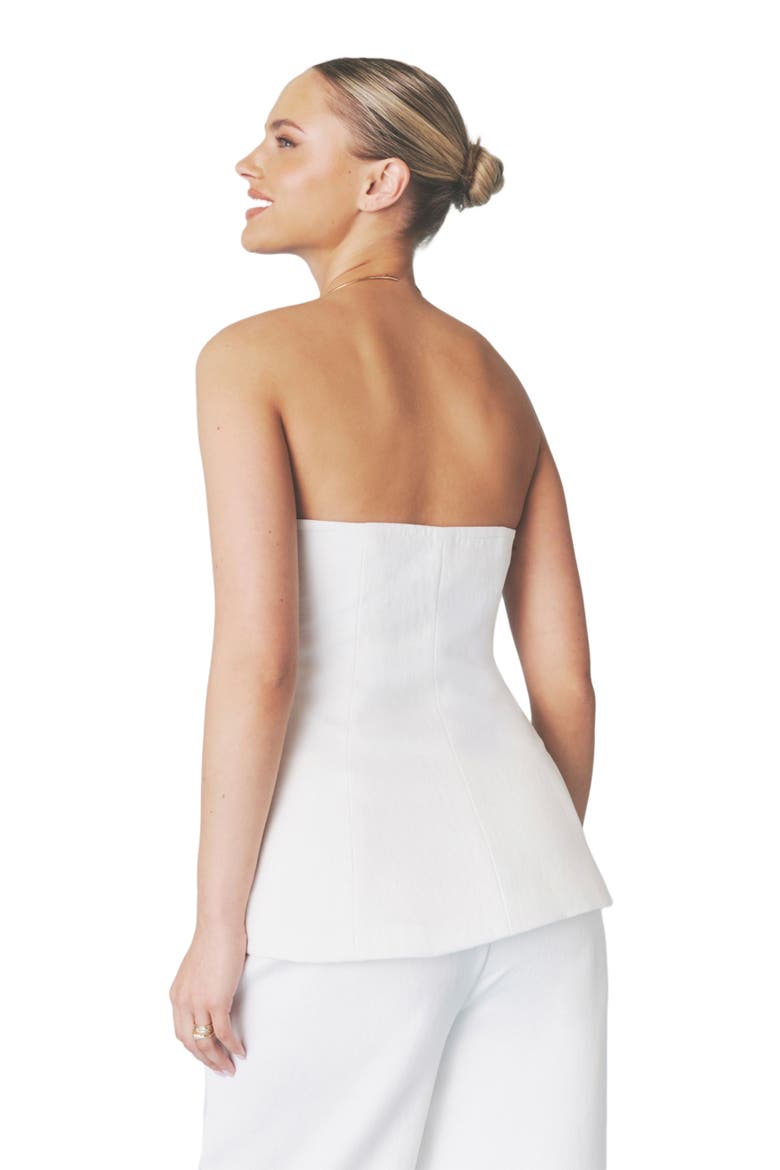 Verity Tailored Bandeau Longline Top, Alternate, color, White